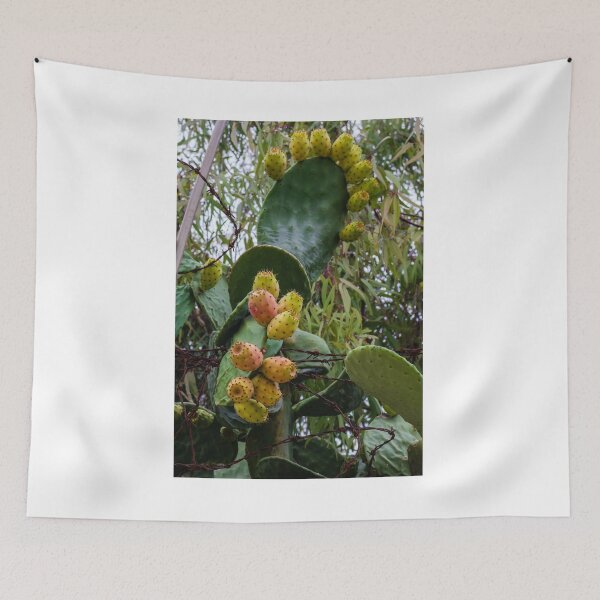 Item preview, Prickly Pear Cactus with Ripe Fruits Surrounded by Greenery designed and sold by Nmallia.