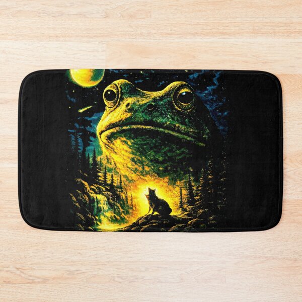 Item preview, Retro Vintage Frog Howling to the Moon designed and sold by AddlPoolart.