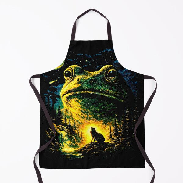 Item preview, Retro Vintage Frog Howling to the Moon designed and sold by AddlPoolart.