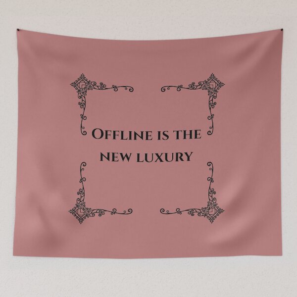 Item preview, Offline Is The New Luxury Minimalist Quote T-Shirt, Slow Living Digital Detox Aesthetic Gift designed and sold by NinaCorner.