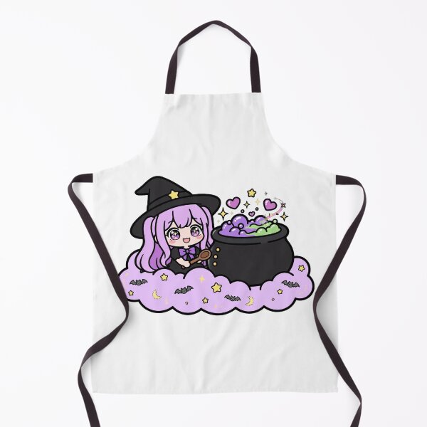 Item preview, Cute Witch Brewing Potion in Cauldron on Magic Cloud - Kawaii Halloween Sticker designed and sold by Luminebo.