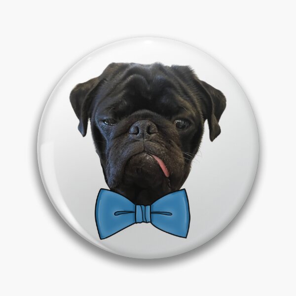 Item preview, Pug with bow tie designed and sold by Peace, Love & Pugs.