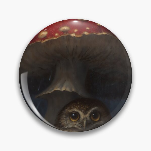 Item preview, Gothic Small Owl Under Amanita Mushroom Painting designed and sold by DarkHolyQueen.