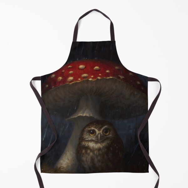 Item preview, Gothic Small Owl Under Amanita Mushroom Painting designed and sold by DarkHolyQueen.