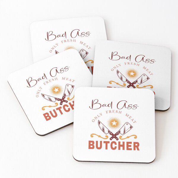 Item preview, Bad Ass Butcher (on White) designed and sold by PawsitiveMum3.