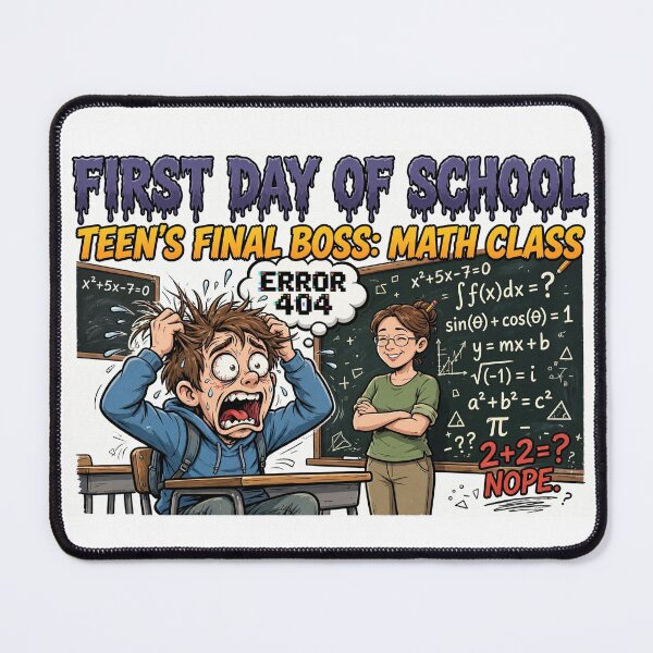 Item preview, First Day Of School Teen's Final Boss Math Class Error 404 designed and sold by Csaba1983.