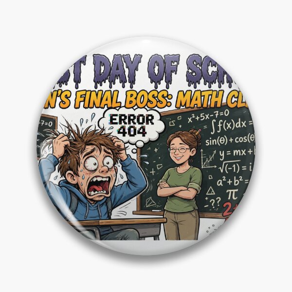 Item preview, First Day Of School Teen's Final Boss Math Class Error 404 designed and sold by Csaba1983.