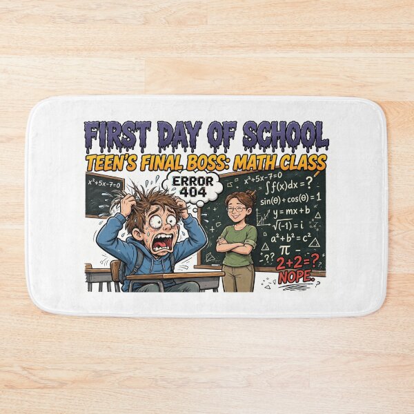 Item preview, First Day Of School Teen's Final Boss Math Class Error 404 designed and sold by Csaba1983.