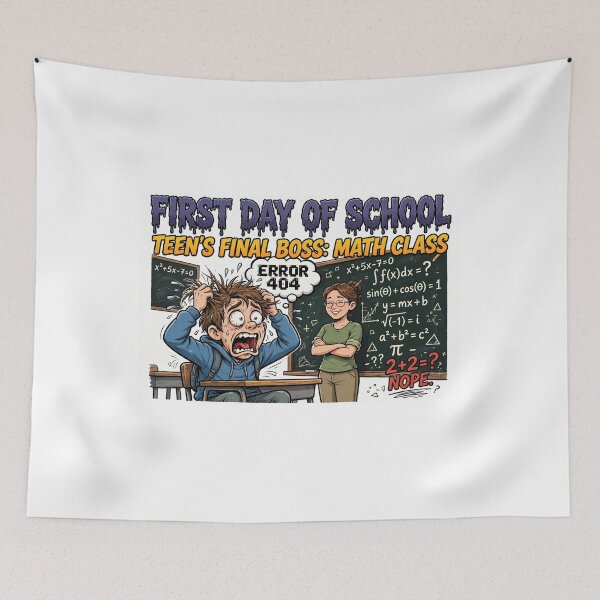 Item preview, First Day Of School Teen's Final Boss Math Class Error 404 designed and sold by Csaba1983.