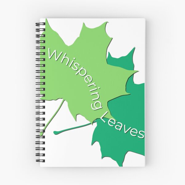 Item preview, Fresh Green Maple Leaves Graphic with White Whispering Leaves Typography designed and sold by ZorianArt.