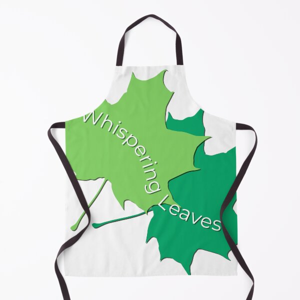 Item preview, Fresh Green Maple Leaves Graphic with White Whispering Leaves Typography designed and sold by ZorianArt.