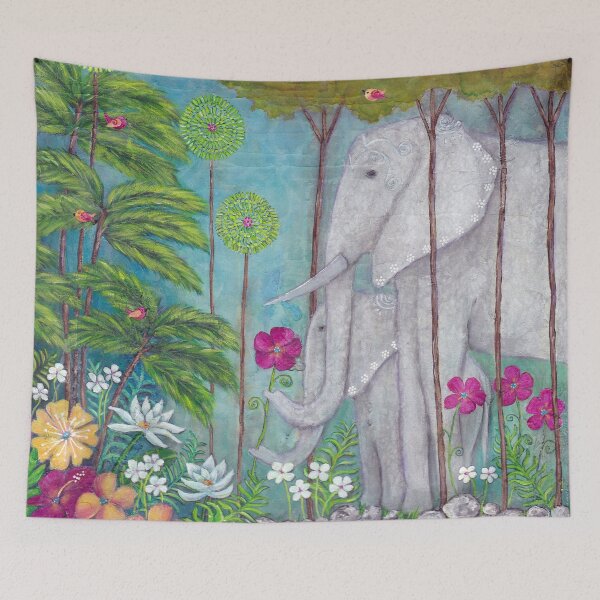 Item preview, Xena & Xantha Elephant Acrylic Painting designed and sold by Sunshyne66.