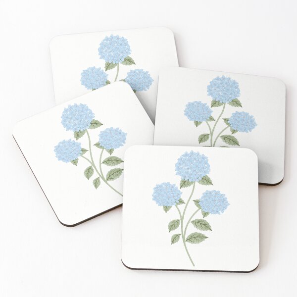Item preview, Blue Painterly Botanical Trailing hydrangea Romantic Floral Cottagecore designed and sold by Lilac Blooms Designs.
