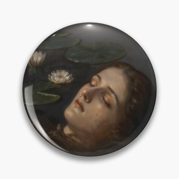 Item preview, Gothic Ophelia Floating In Water Lilies Painting designed and sold by DarkHolyQueen.