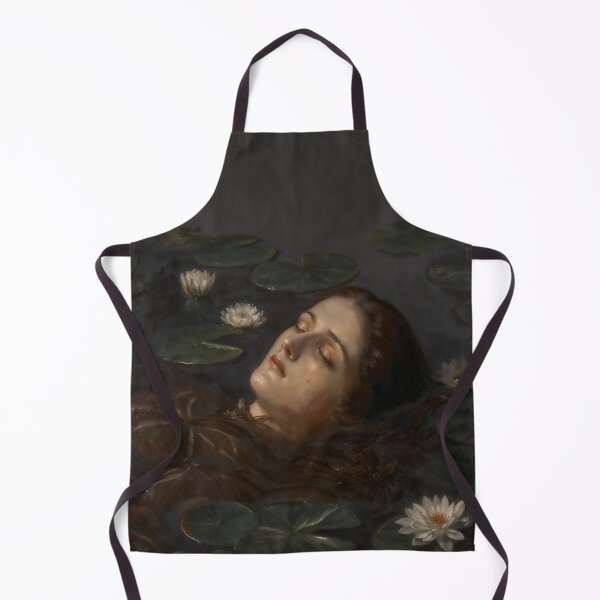 Item preview, Gothic Ophelia Floating In Water Lilies Painting designed and sold by DarkHolyQueen.