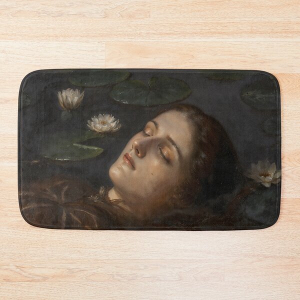 Item preview, Gothic Ophelia Floating In Water Lilies Painting designed and sold by DarkHolyQueen.