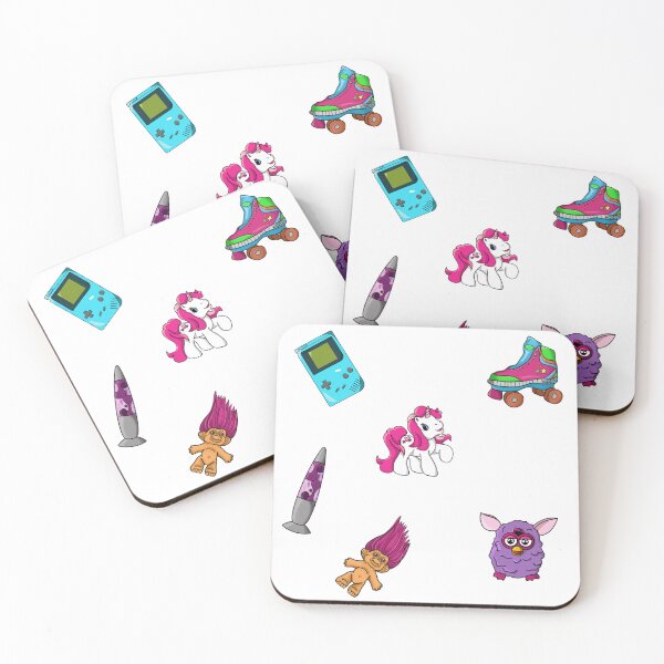 Item preview, Retro 90s Toy Stickers designed and sold by Peace, Love & Pugs.