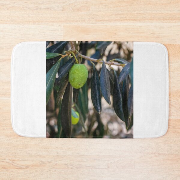 Item preview, Close-Up of Green Olive on a Tree Branch with Dark Leaves designed and sold by Nmallia.