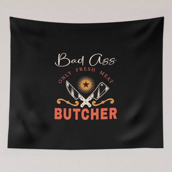 Item preview, Bad Ass Butcher (on Black) designed and sold by PawsitiveMum3.