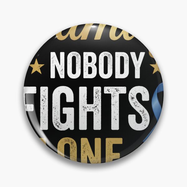 Item preview, Copy of In This Family Nobody Fights Alone Blue Ribbon Awareness Fighter Supporter designed and sold by w66aboo.
