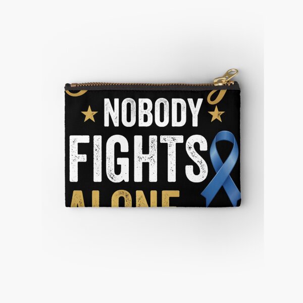 Item preview, Copy of In This Family Nobody Fights Alone Blue Ribbon Awareness Fighter Supporter designed and sold by w66aboo.