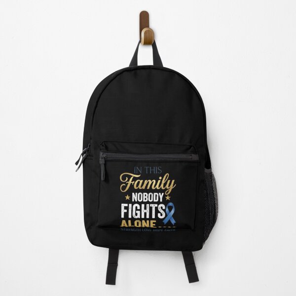 Item preview, Copy of In This Family Nobody Fights Alone Blue Ribbon Awareness Fighter Supporter designed and sold by w66aboo.