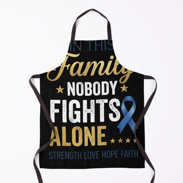 Item preview, Copy of In This Family Nobody Fights Alone Blue Ribbon Awareness Fighter Supporter designed and sold by w66aboo.