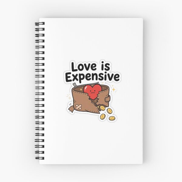Item preview, Love Is Expensive - Funny Love Wallet Heart Design designed and sold by Softlife by Harvir.