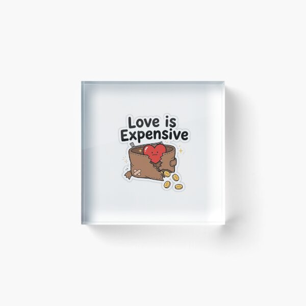 Item preview, Love Is Expensive - Funny Love Wallet Heart Design designed and sold by Softlife by Harvir.