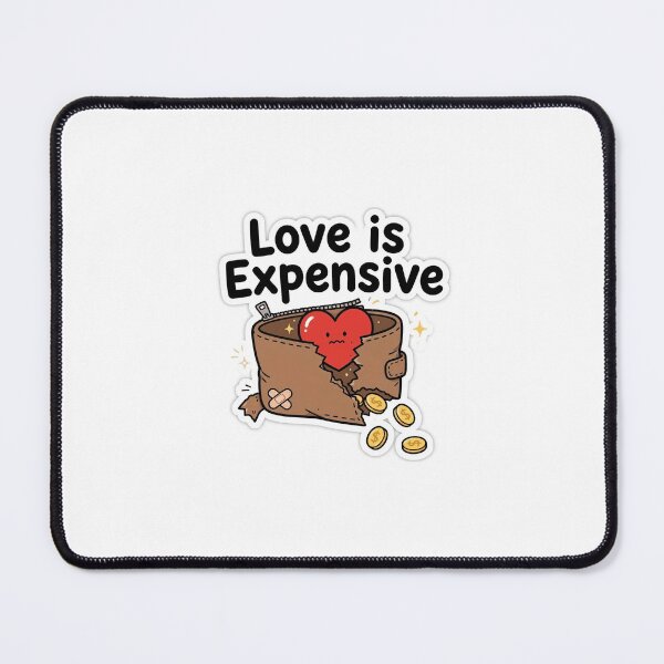 Item preview, Love Is Expensive - Funny Love Wallet Heart Design designed and sold by Softlife by Harvir.