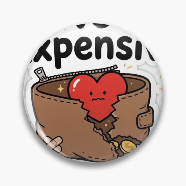 Item preview, Love Is Expensive - Funny Love Wallet Heart Design designed and sold by Softlife by Harvir.