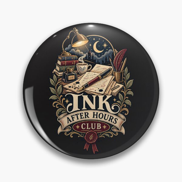 Item preview, Ink After Hours Club – Vintage Poetcore Writer & Literary Design designed and sold by Golden Era Studio.