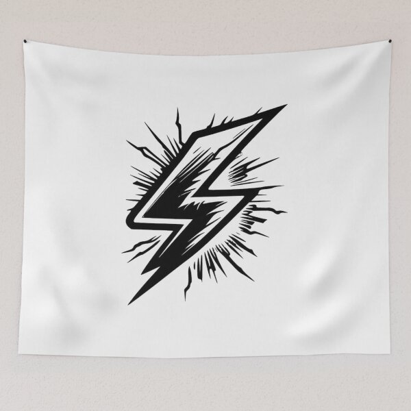 Item preview, High-Energy Cracking Lightning Bolt designed and sold by Ink8instinct.