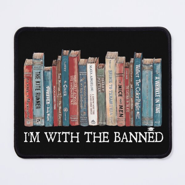 Item preview, I'M WITH THE BANNED: A Collection of Frequently Challenged Books Illustration designed and sold by Shopeon Designs.