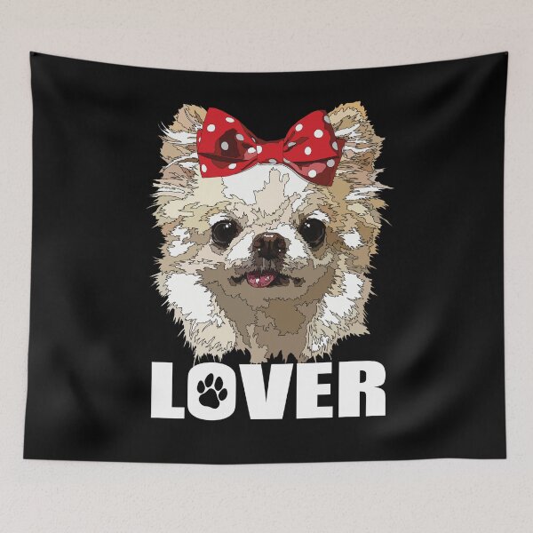 Item preview, White Chihuahua Lover With Bow  designed and sold by Just-Arts-4U.