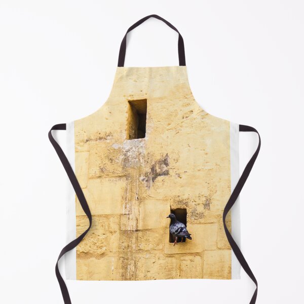 Item preview, Pigeon Resting in a Small Window Opening on a Rustic Yellow Wall designed and sold by Nmallia.