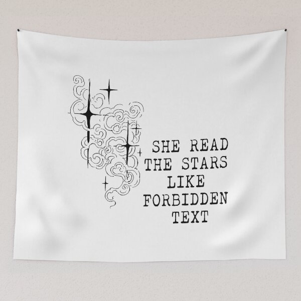 Item preview, She Read the Stars Like Forbidden Text – Dark Academia Celestial Romantasy designed and sold by witchlingart.
