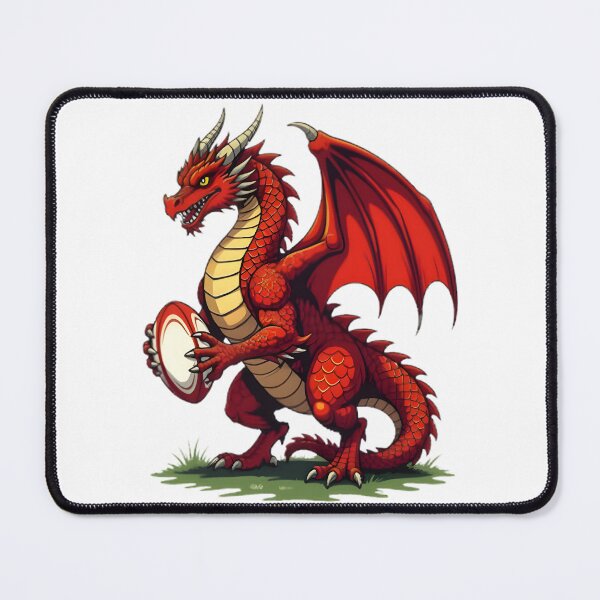 Item preview, Mighty Red Dragon Rugby Player Art | ⭐⭐⭐⭐⭐ Best Seller designed and sold by youness55.