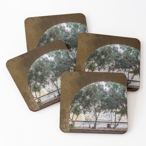 Item preview, Stone Archway View to Mediterranean Trees and Historical Landmark designed and sold by Nmallia.