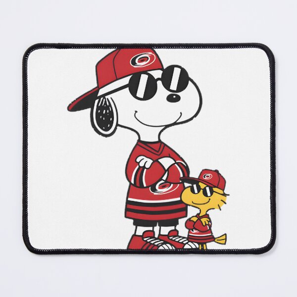 Item preview, Cute Cartoon Beagle Ice Hockey Player - Carolina Red And Black Sports Fan Art | Limited Edition designed and sold by Made-easy.