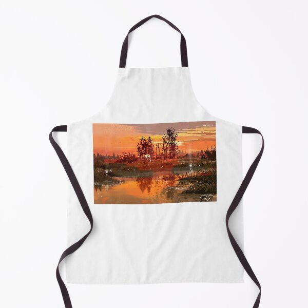 Item preview, Fiery Orange Sunset Wetland Digital Speedpaint designed and sold by CarreeTrista.