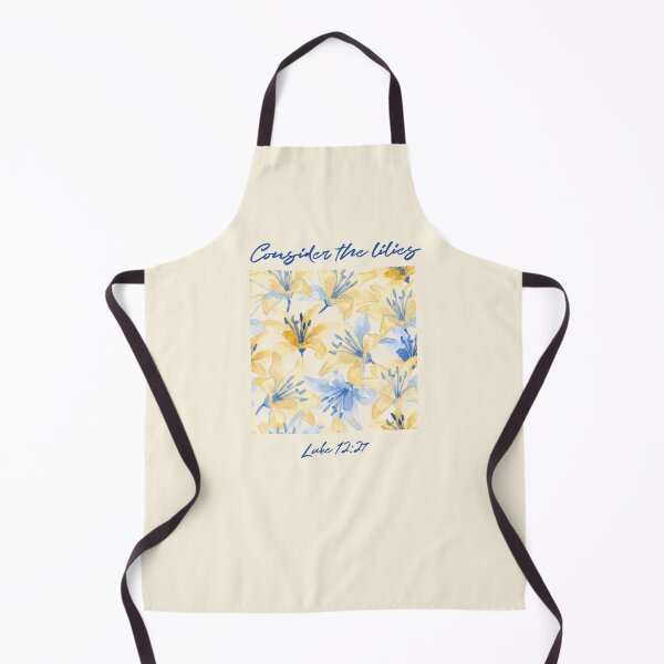 Item preview, Consider the Lilies — Butter Mom Aesthetic Blue & Yellow Watercolor Floral designed and sold by FinleyFound.