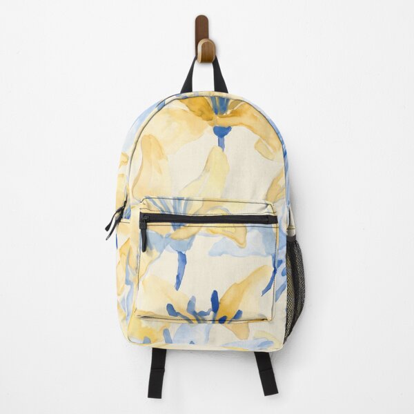 Item preview, Consider the Lilies — Butter Mom Aesthetic Blue & Yellow Watercolor Floral designed and sold by FinleyFound.