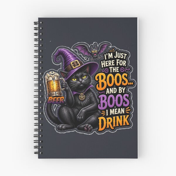 Item preview, Funny Halloween Cat Drinking Beer Pun designed and sold by MargaretPolanco.