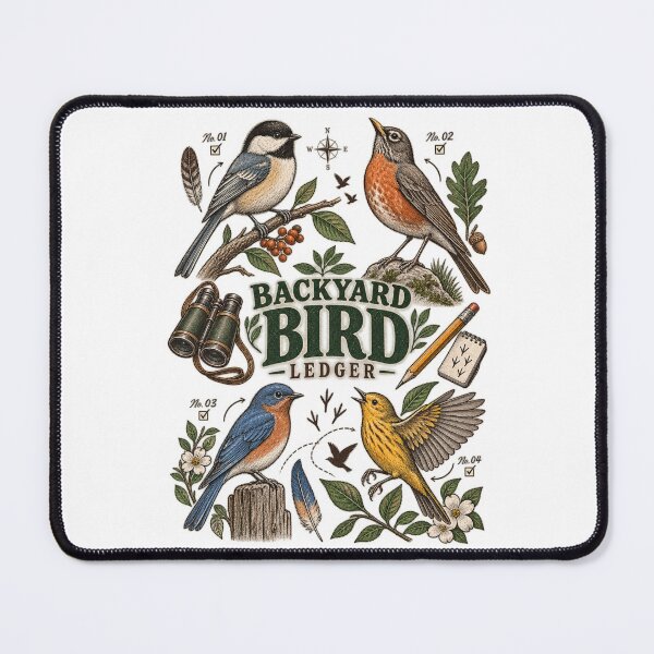 Item preview, Backyard Bird Ledger – Vintage Birdwatching Naturalist Journal Design designed and sold by Golden Era Studio.