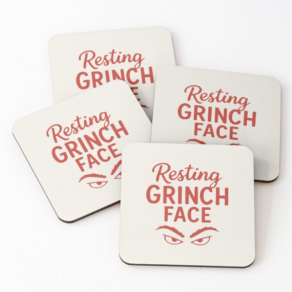 Item preview, Resting Grinch Face – Funny Holiday Art designed and sold by Tklezardesigns.
