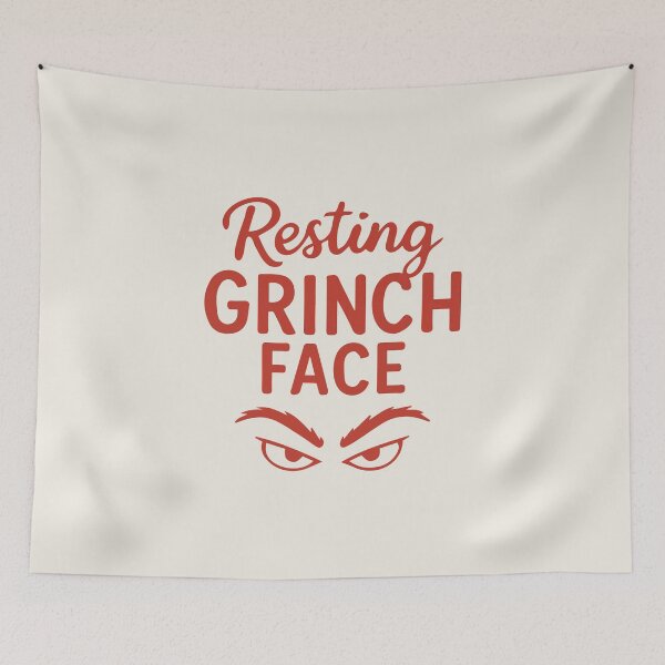 Item preview, Resting Grinch Face – Funny Holiday Art designed and sold by Tklezardesigns.