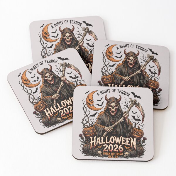 Item preview, Horned Grim Reaper Evil Moon Halloween 2026 designed and sold by DarkOriginArts.