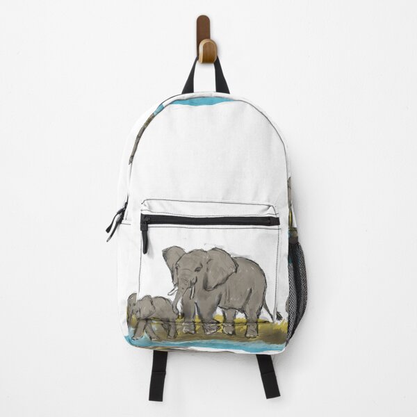 Item preview, African Elephant Family at the Waterhole designed and sold by hopenoli_art.