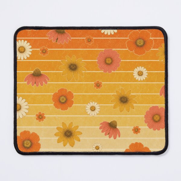 Item preview, 1970's Vintage Floral Design with Sunrise designed and sold by cbfineart.